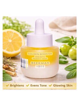 Beekman 1802 Golden Booster Vitamin C Serum 0.5oz Brightening Amia Berry